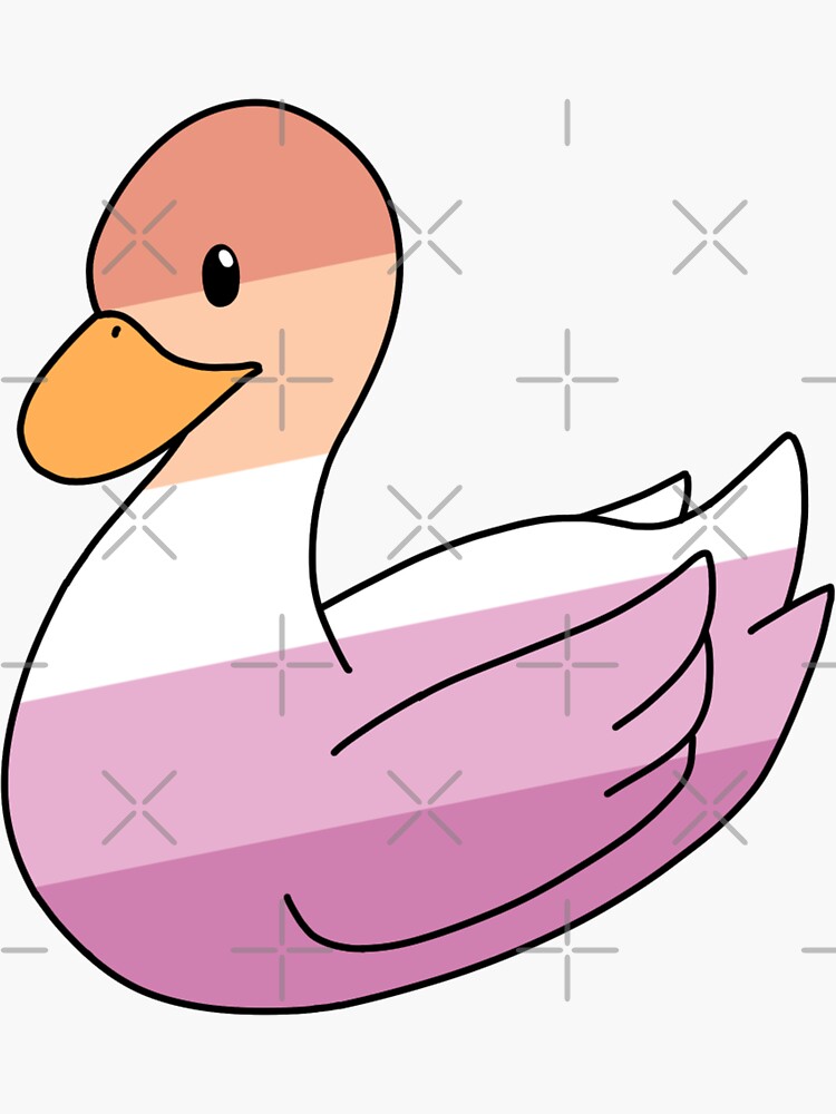 Pastel Lesbian Duck Sticker For Sale By Ceolsonart Redbubble