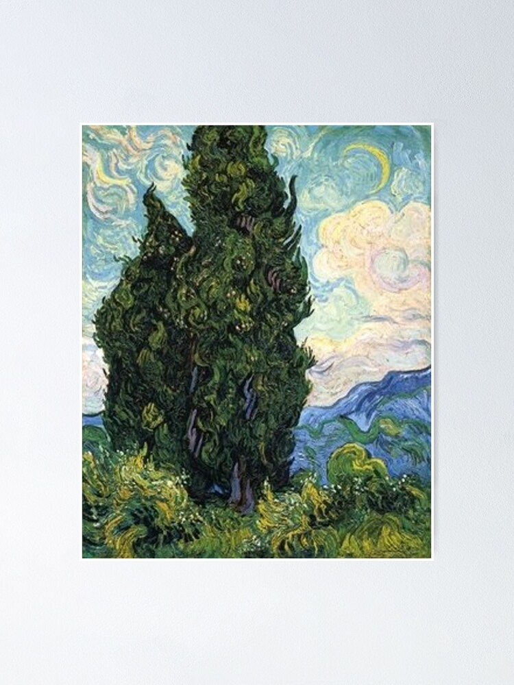 Cypress By Vincent Van Gogh Poster For Sale By Cquad Redbubble