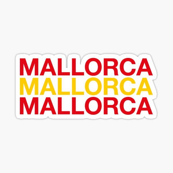 MALLORCA Spanish Flag Sticker By Eyesblau Redbubble