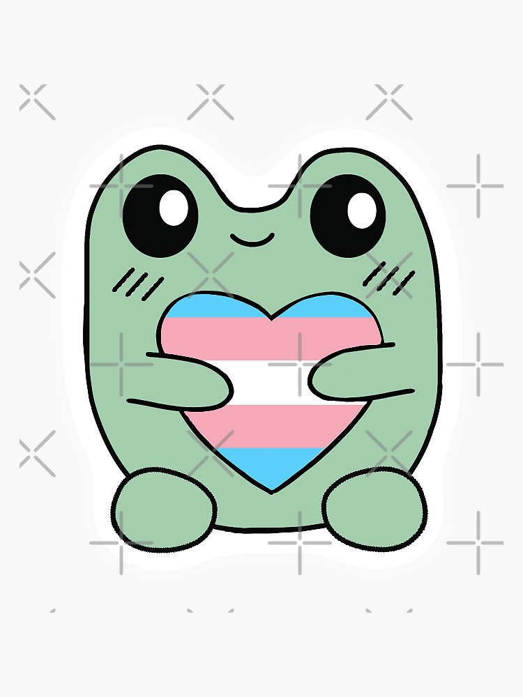 Transgender Pride Flag Frog Sticker By Lex1designs Redbubble