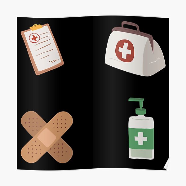 Nurse Equipment Sticker Pack Poster For Sale By Creezu Redbubble