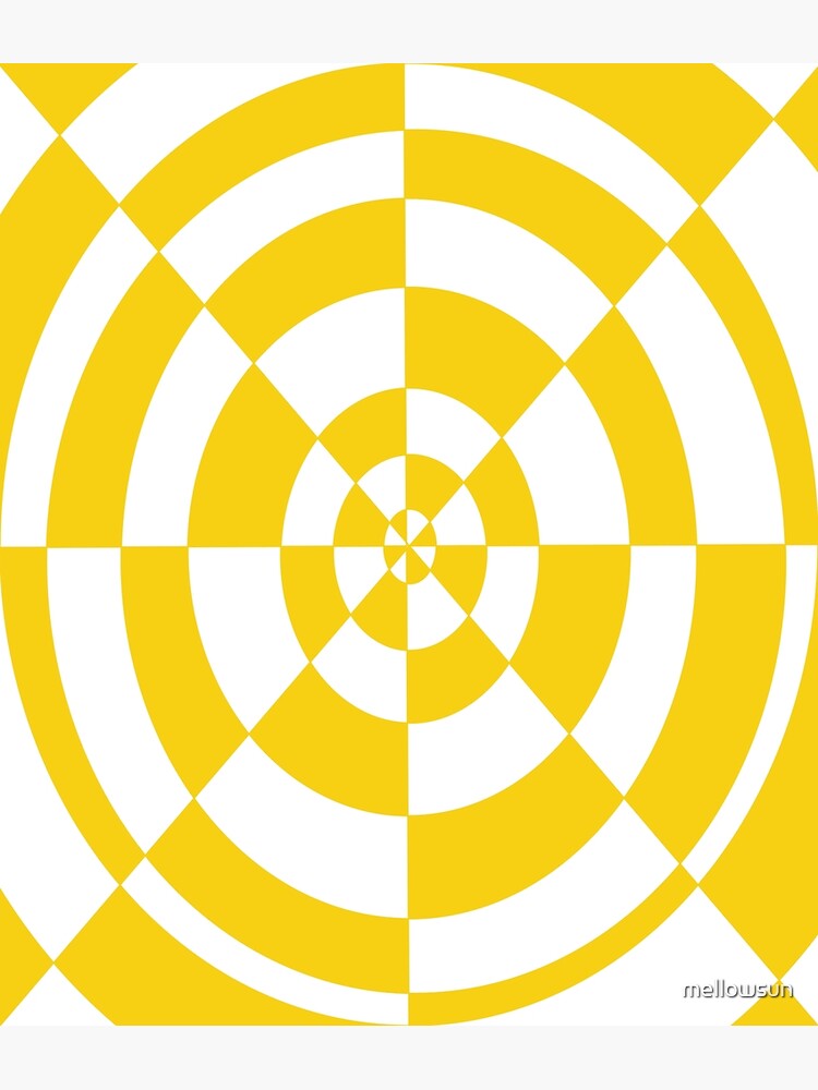 Yellow Spiral Optical Illusion Poster For Sale By Mellowsun Redbubble