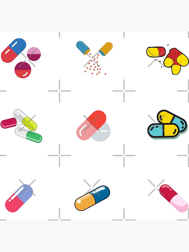 Pharmacy Sticker Pack Poster For Sale By Creezu Redbubble