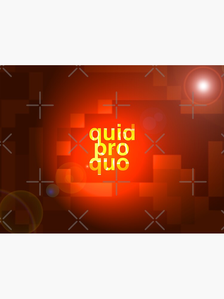 QUID PRO QUO Sticker For Sale By Klementsen Redbubble