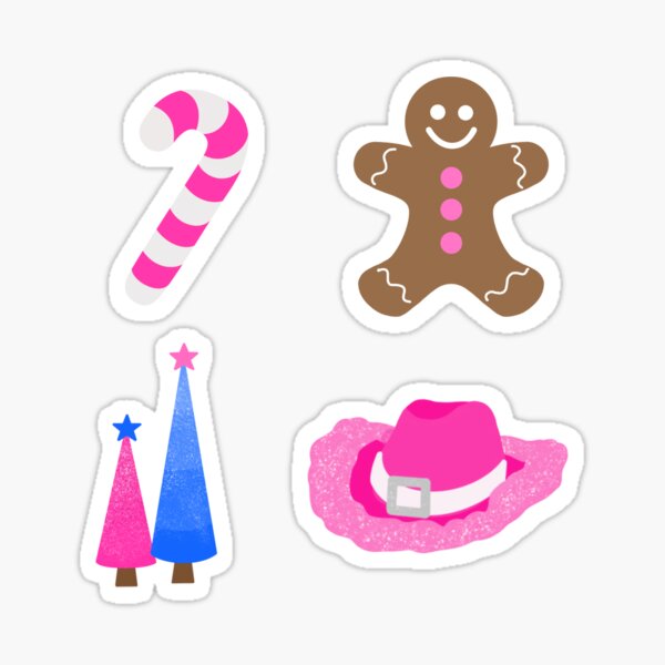 Preppy Christmas Stickers Pack Sticker For Sale By Morganicdesigns