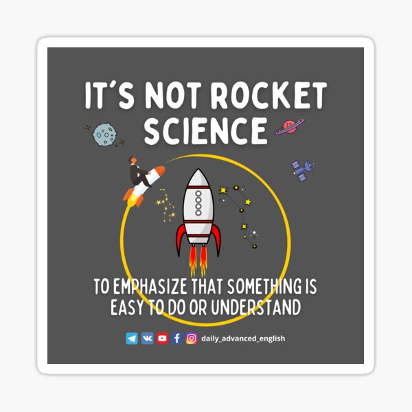 Learn English Words And Phrases It S Not Rocket Science Sticker For