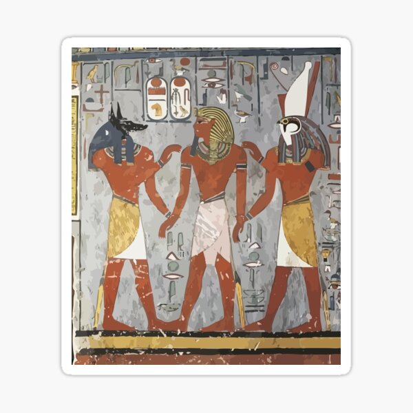 Ramses I With Egyptian Gods Sticker For Sale By Ahmed Aiman Redbubble