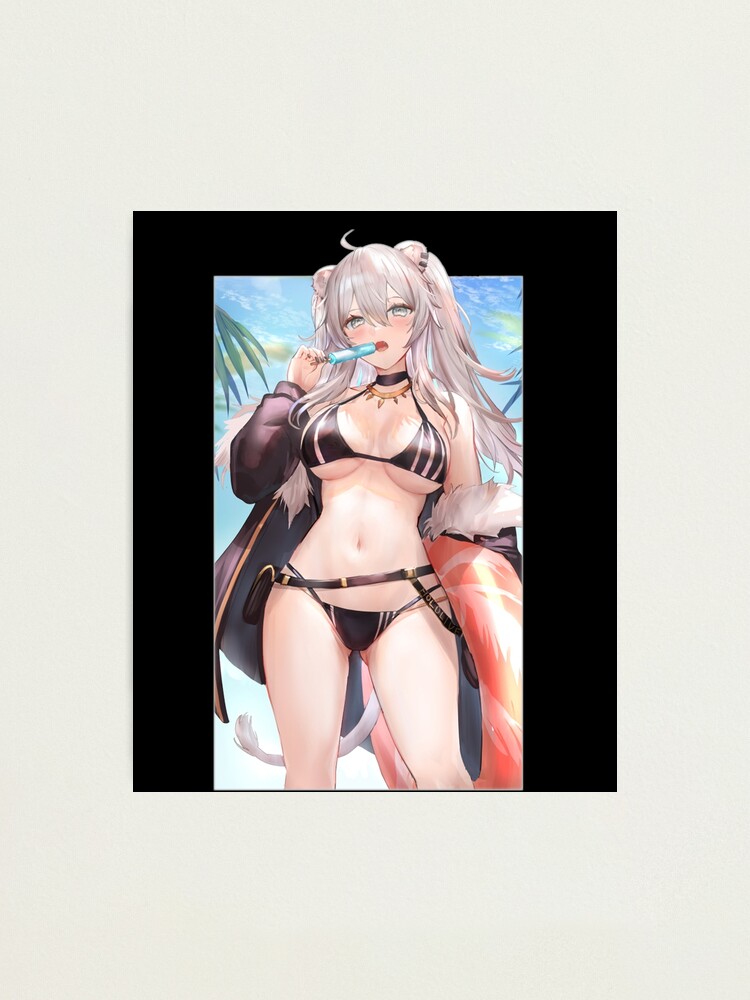 Shishiro Botan Sexy Bikini Hololive Vtuber Photographic Print For