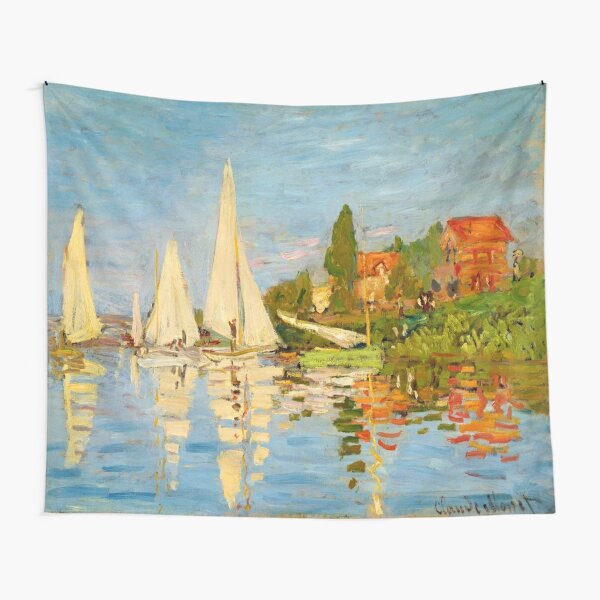 Claude Monet R Gate Argenteuil Regatta At Argenteuil Tapestry