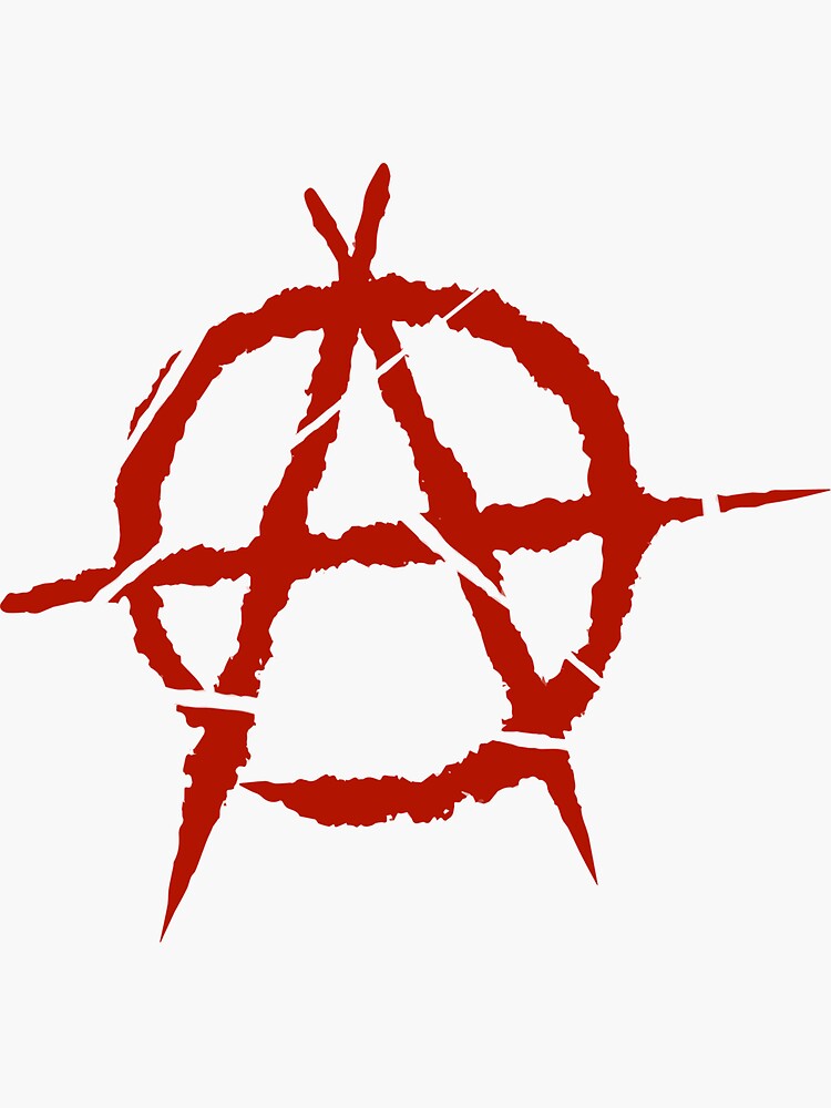 Anarchy Red Anarchy Symbol Sticker For Sale By SittingPrinttee