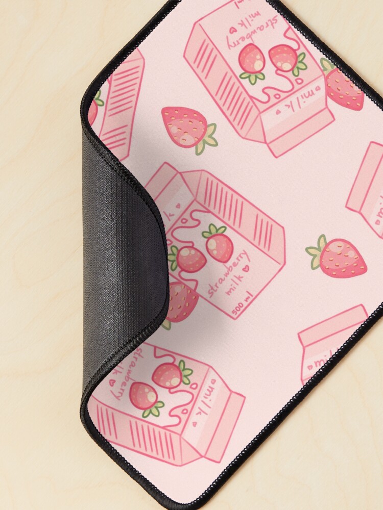 Kawaii Strawberry Milk Mouse Pad For Sale By Ardasen Redbubble