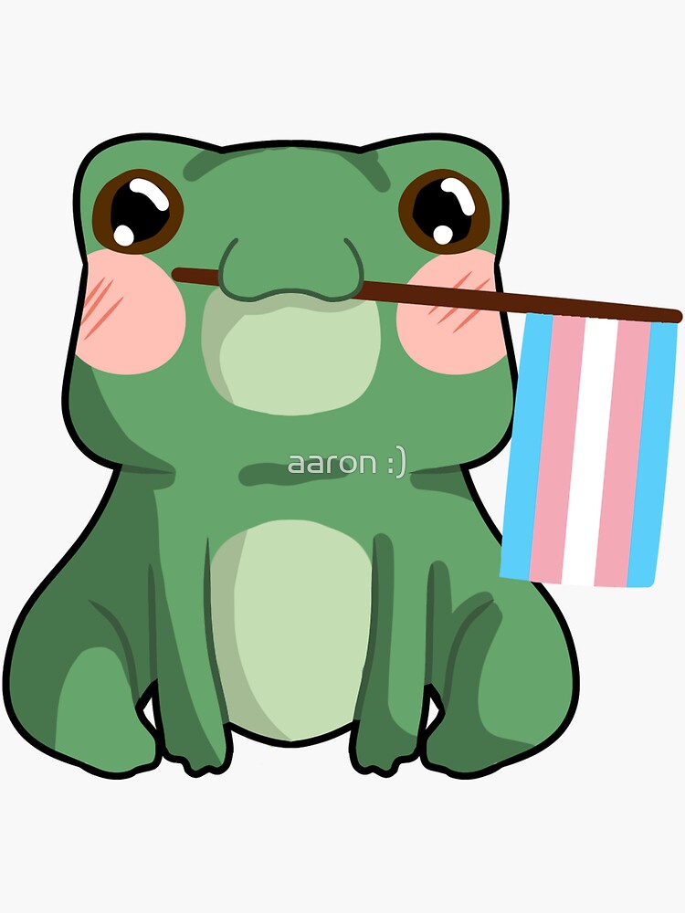 Lgbtq Transgender Pride Flag Frog Sticker By Rosberriiboyx Redbubble