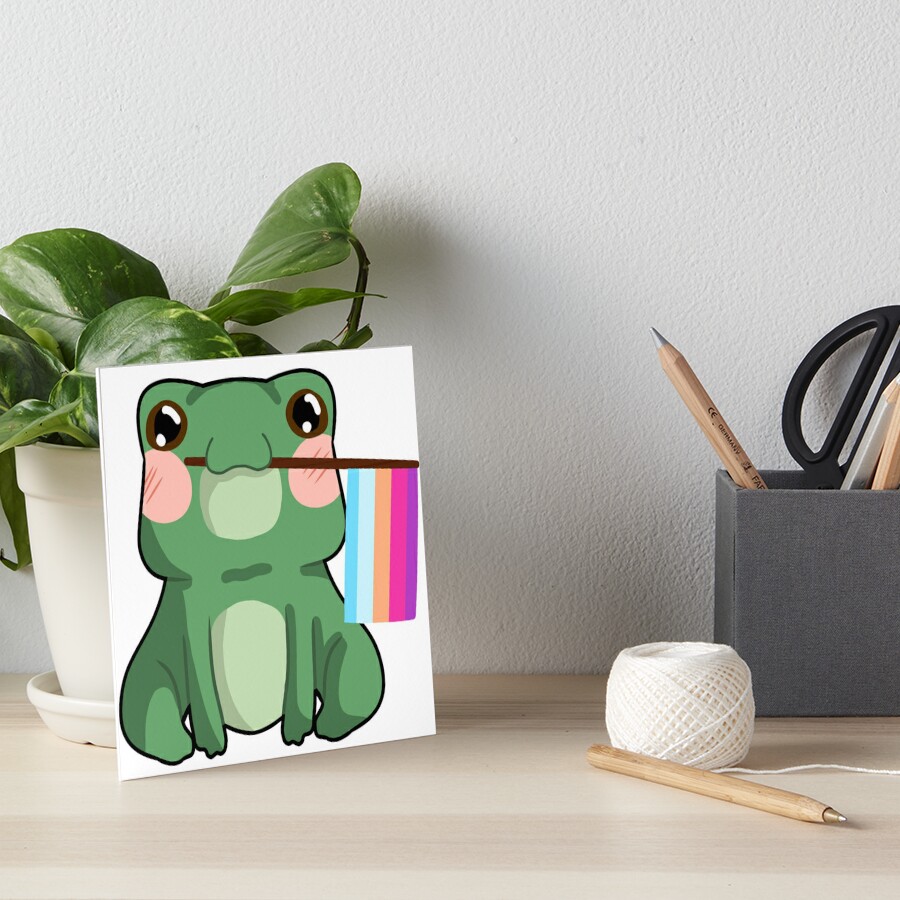 Lgbtq Rosboy Pride Flag Frog Art Board Print By Rosberriiboyx