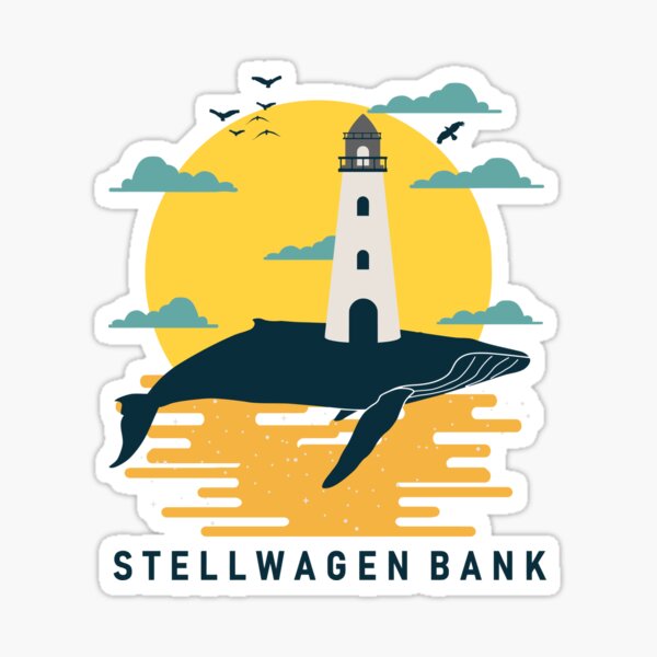 Stellwagen Bank Massachusetts Whale Watch Cape Cod Souvenir Sticker