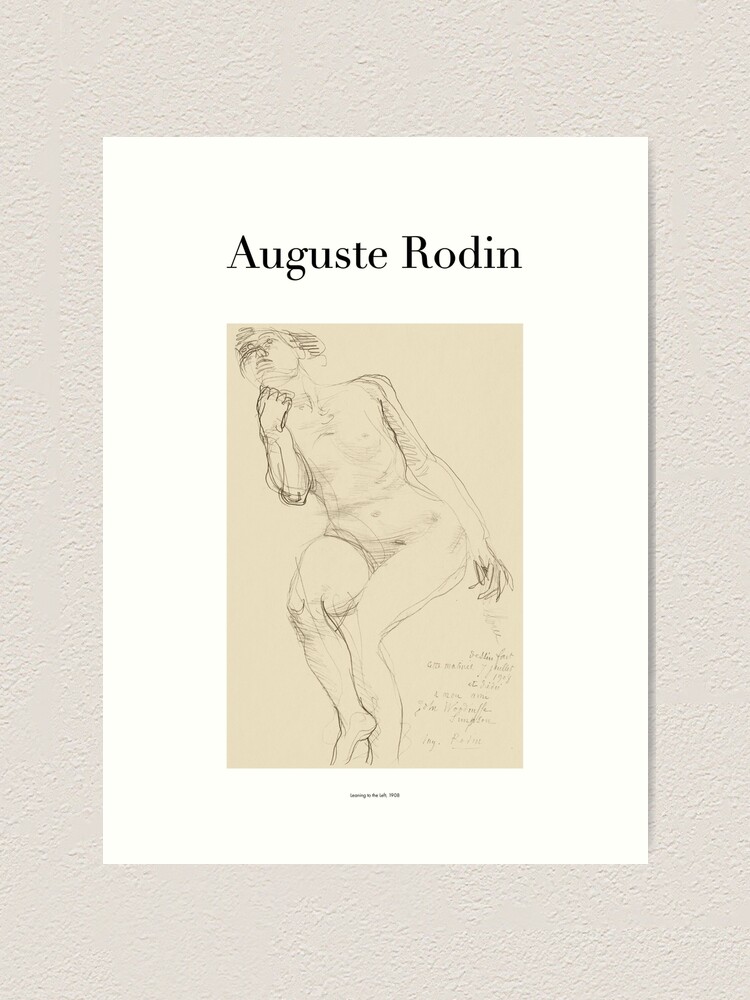 Auguste Rodin Seated Female Nude Leaning To The Left Art Print