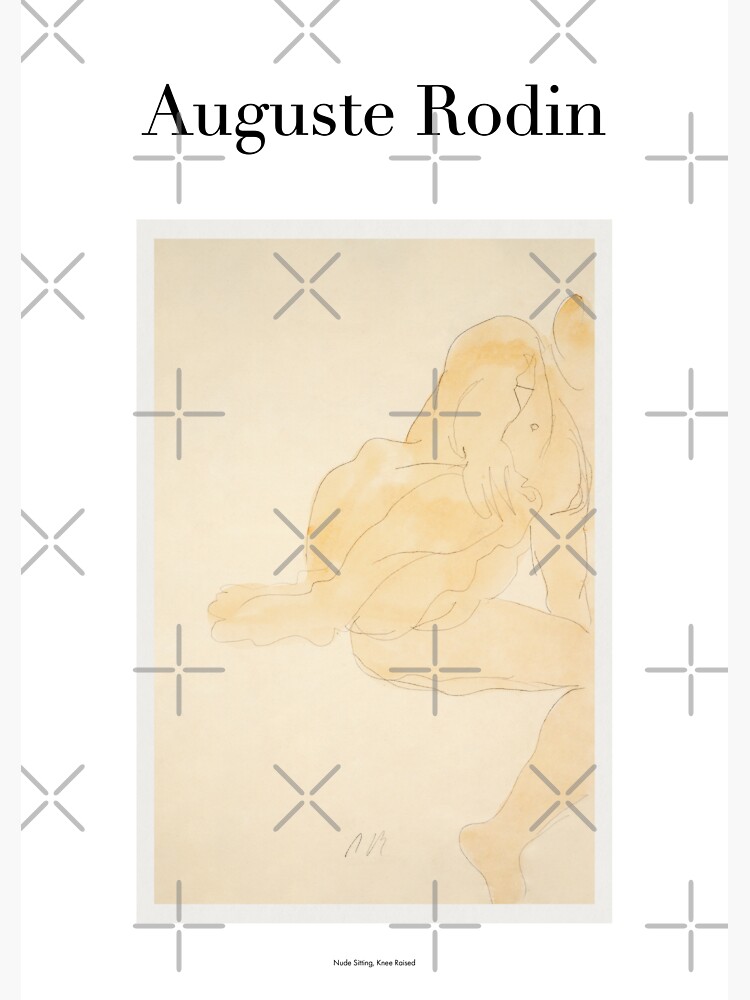 Auguste Rodin Nude Sitting Knee Raised Sticker For Sale By Store