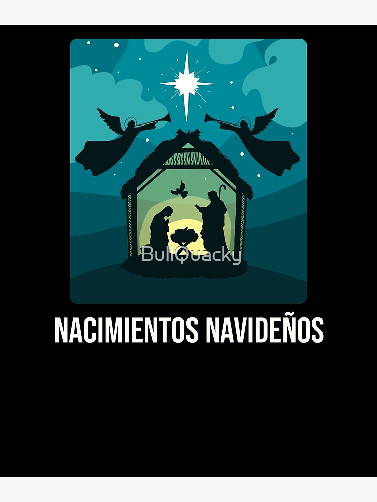 P Ster Nacimientos Naviden Os Feliz Navidad Y Escena De La