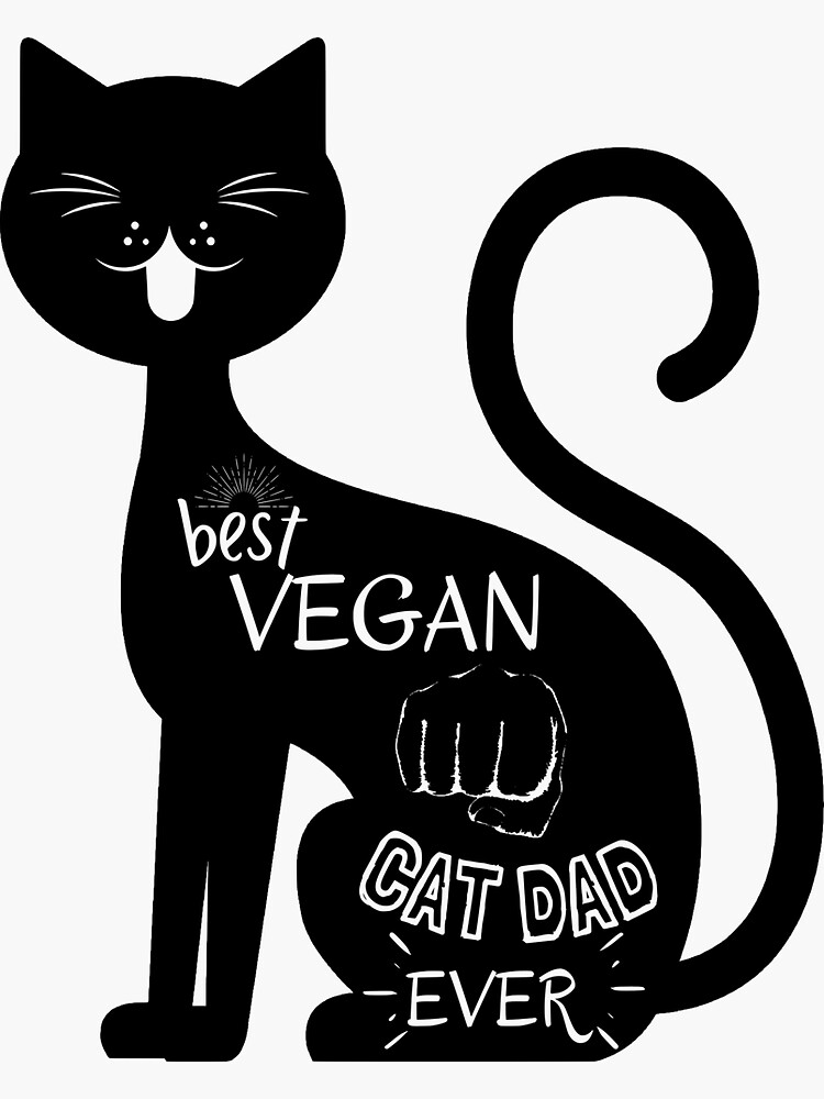 Pegatina El Mejor Pap Gato Vegano De Todos Los Tiempos De Shalom