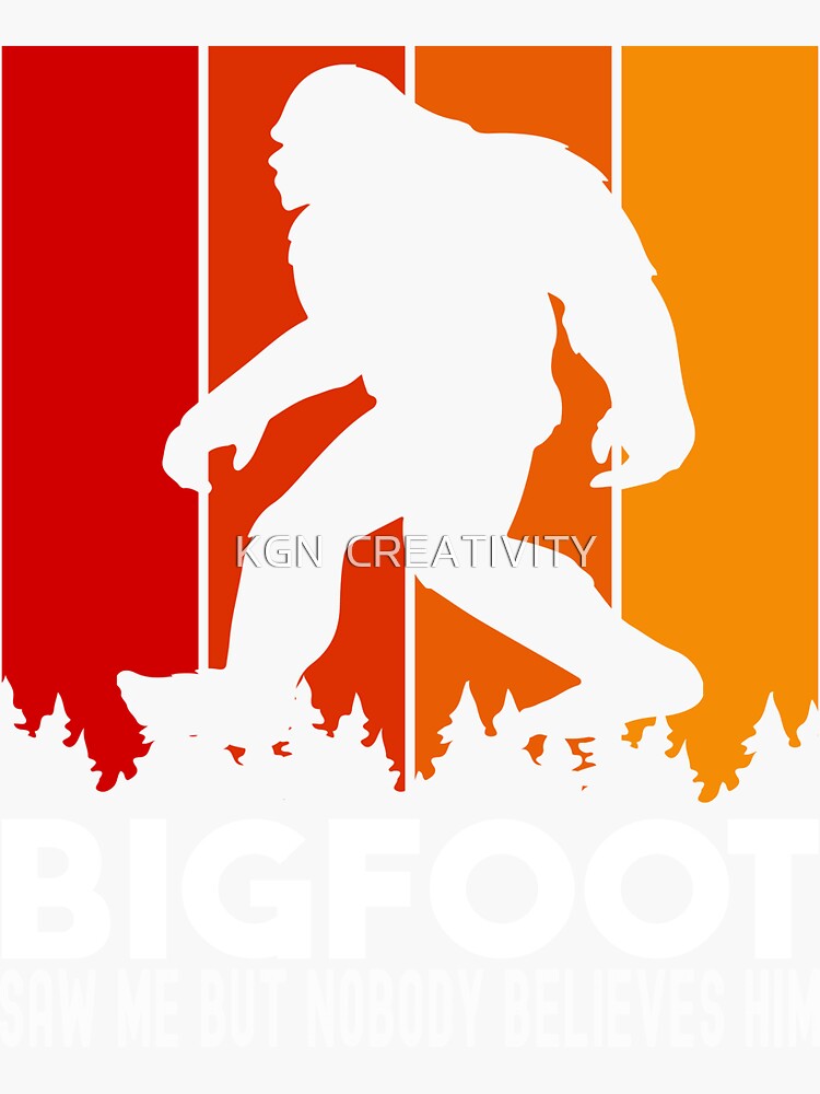 Yeti Bigfoot Sasquatch Tshirt Sticker By Alam Redbubble