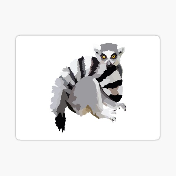 Ring Tailed Lemur Sticker For Sale By Gxkprints Redbubble