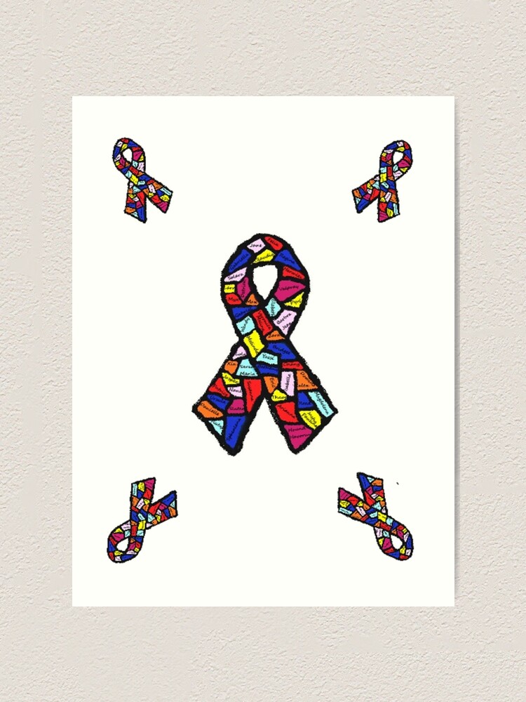 Did Dissociative Identity Disorder Awareness Ribbons Art Print By