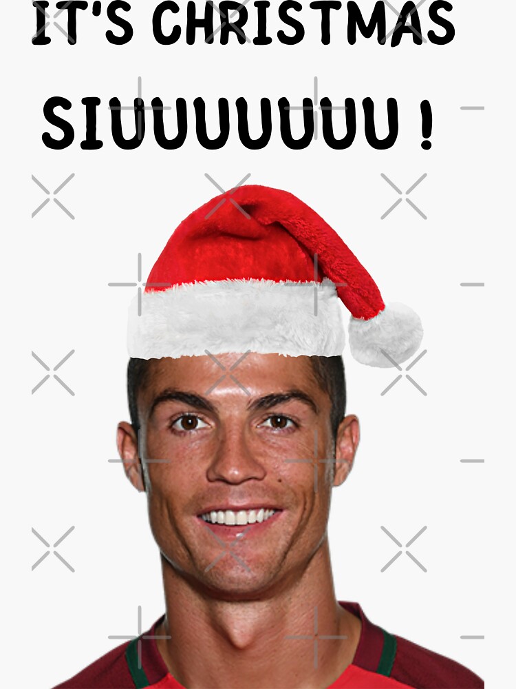 Cristiano Ronaldo Siuuu Funny Christmas Gift Sticker For Sale By