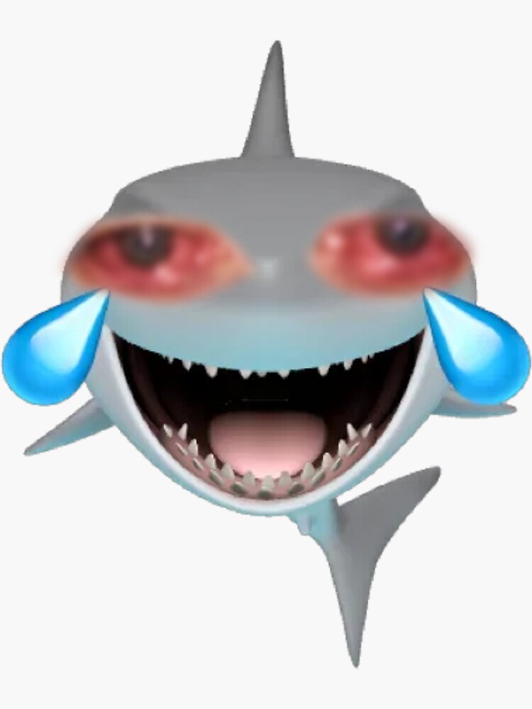 High Shark Emoji Face Meme Sticker For Sale By SLOOTER Redbubble