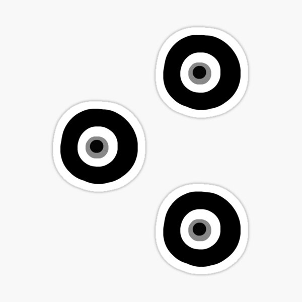 Evil Eye Trio Black Sticker For Sale By Sarap987 Redbubble