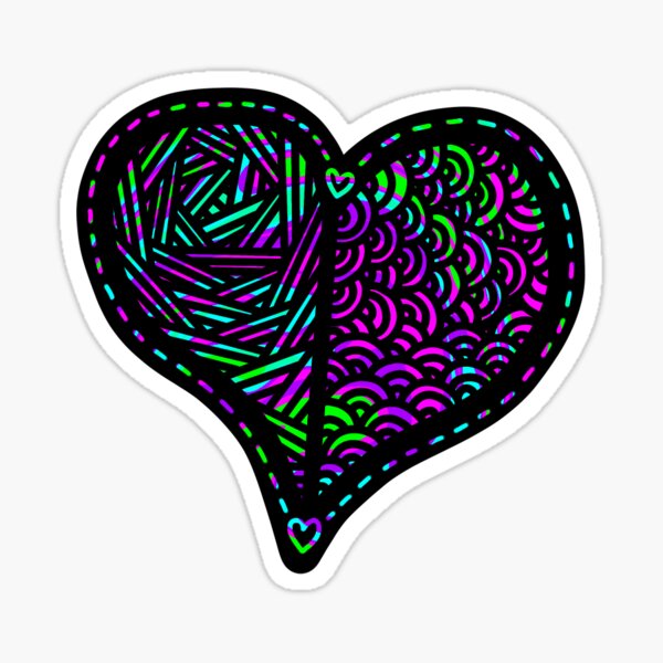 A Heart Sticker For Sale By Koirainpuisto Redbubble