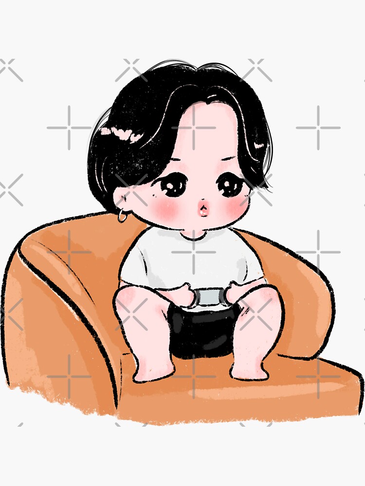 Bts Chibi Jimin In The Soop Sticker For Sale By Minideulle Redbubble