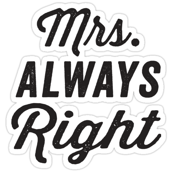 Mrs Always Right Mr Never Right 12 Black Ink Couples Matching Shirts Just Married 2712