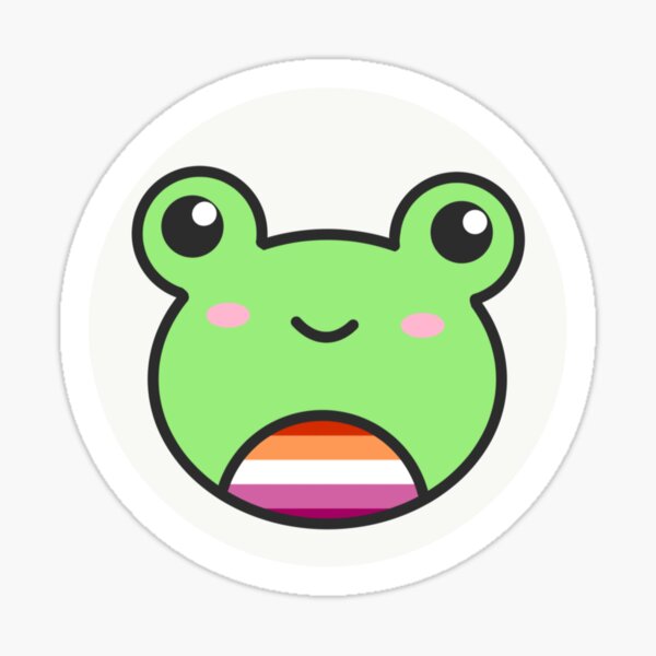 Lesbian Pride Frog Sticker For Sale By Sanrioxbby Redbubble