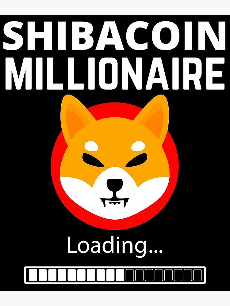 Póster Shiba Coin El millonario cargando token criptográfico Shiba Inu