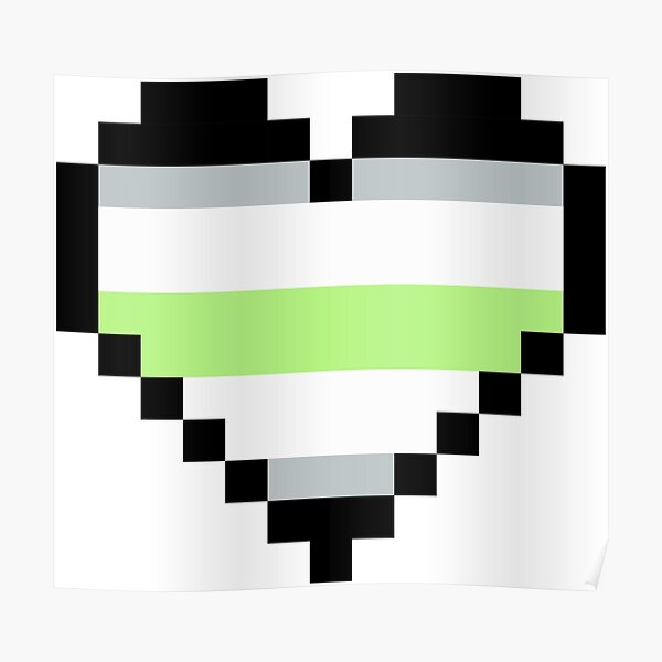 Póster Corazón de orgullo agénero 2 de NovotnyDesigns Redbubble