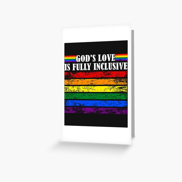 God S Love Is Fully Inclusive LGBT Gay Pride Flag Christian Greeting