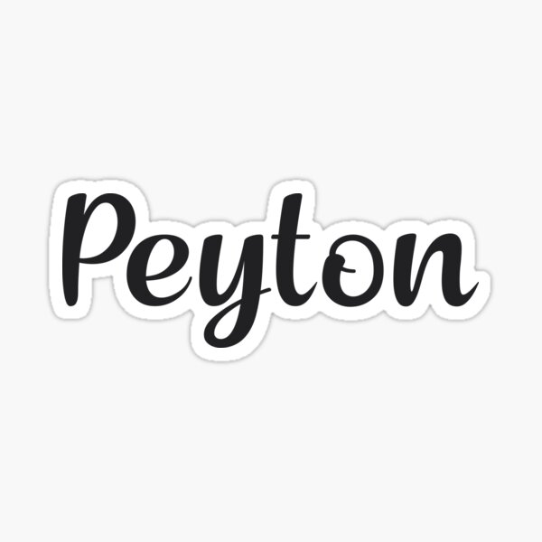 Peyton Sticker For Sale By Posters Redbubble