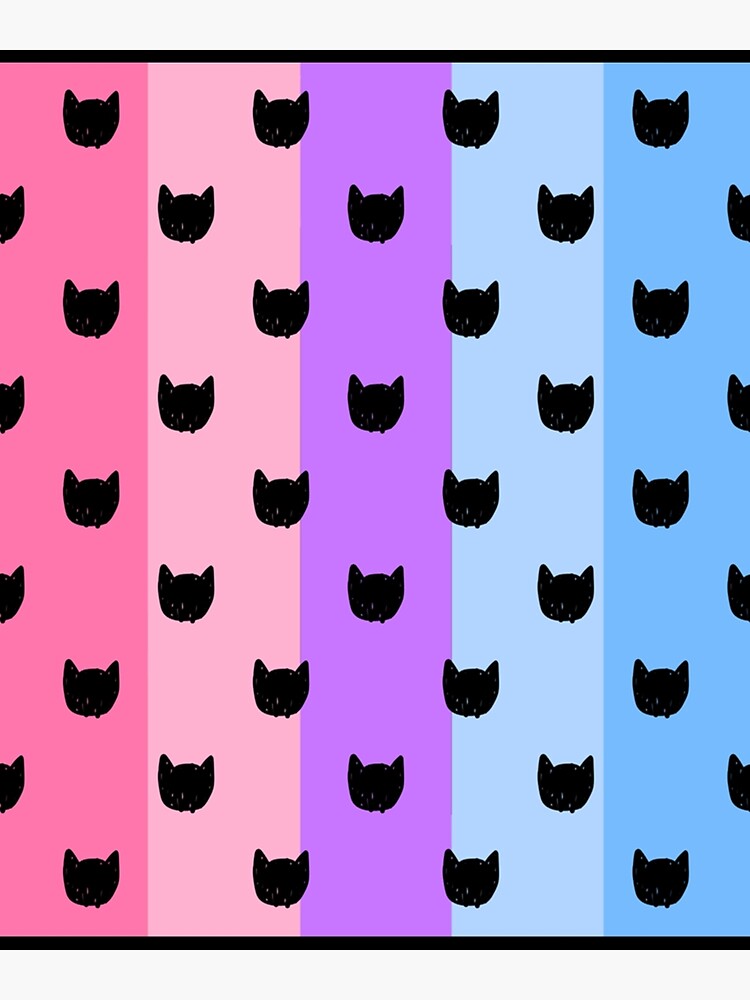 Catgender Pattern LGBT Catgender Flag Cat Logo Rainbow