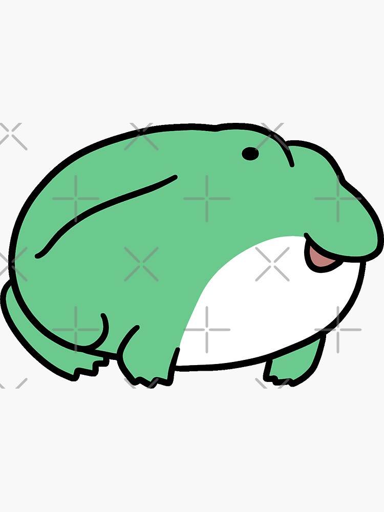 Cute Fat Frog Sticker For Sale By Saradaboru Redbubble