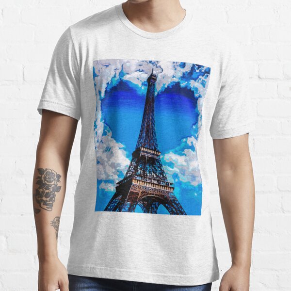 Eiffel Tower Paris France Eiffel Tower With Heart Heart In Clouds