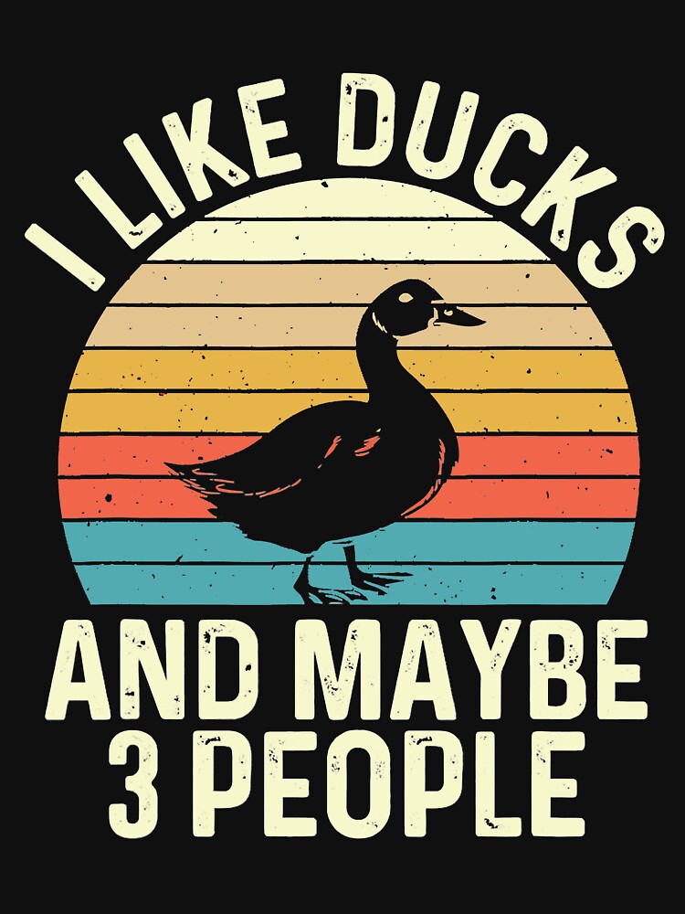 T shirt J aime les canards et peut être 3 personnes par