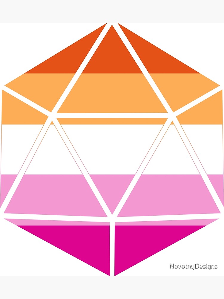 Lesbian Pride Flag D20 Poster For Sale By NovotnyDesigns Redbubble