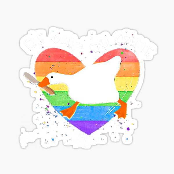 Be Gay Do Crime Goose Lgbtqia Pride Lgbt Rainbow Heart Pullover