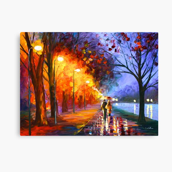 ALLEY BY THE LAKE Leonid Afremov Canvas Print For Sale By