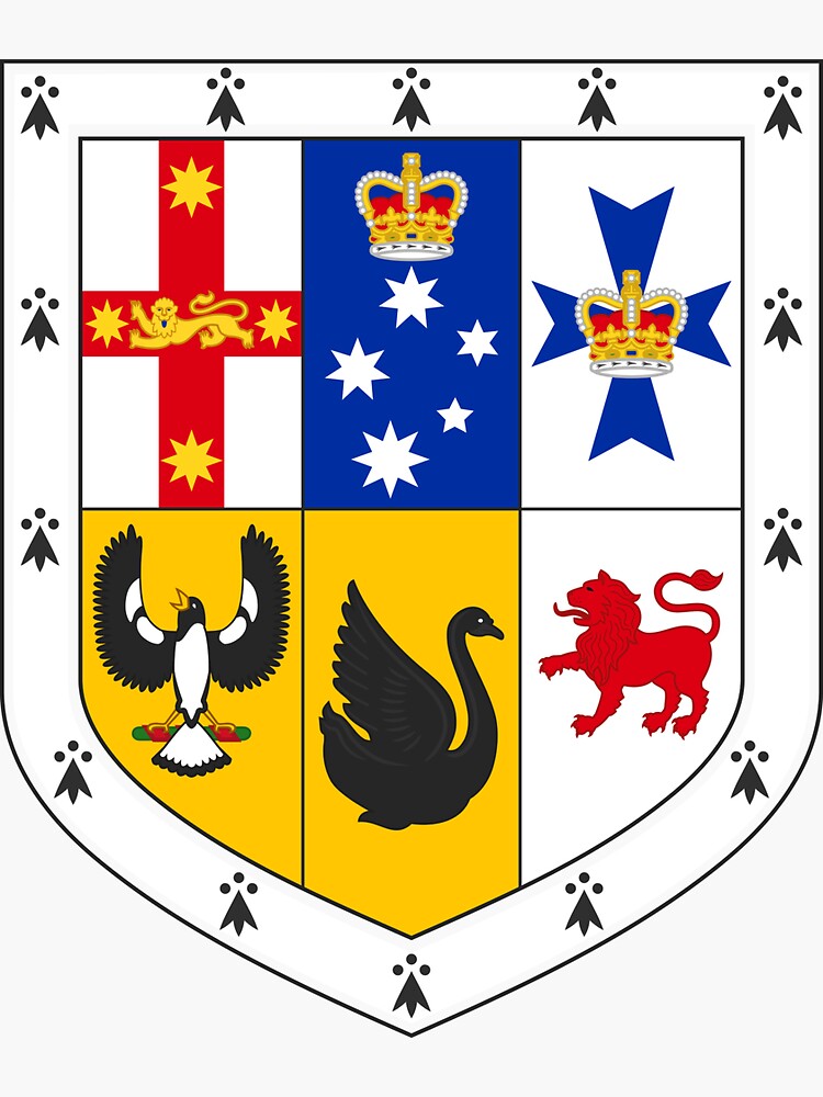 Pegatina Escudo de Armas de Australia símbolo nacional australiano