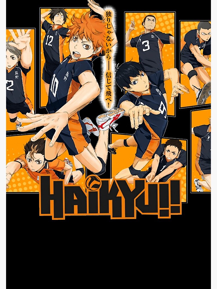 Cuaderno de espiral Camiseta gráfica Haikyuu Squad manga anime de