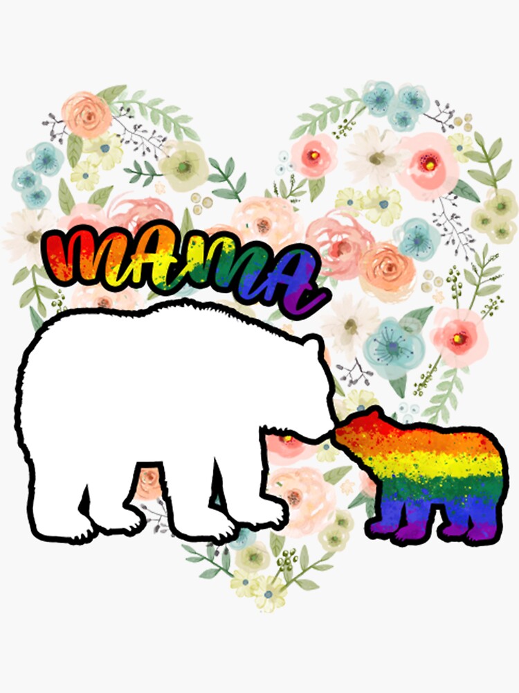 Lgbtq T Shirtlgbtq Mama Bear Progress Pride Flag Gay Equal Rights