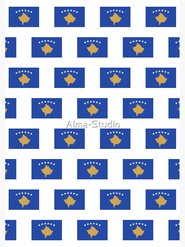 Flag Of Kosovo Pattern Sticker For Sale By Alma Studio Redbubble