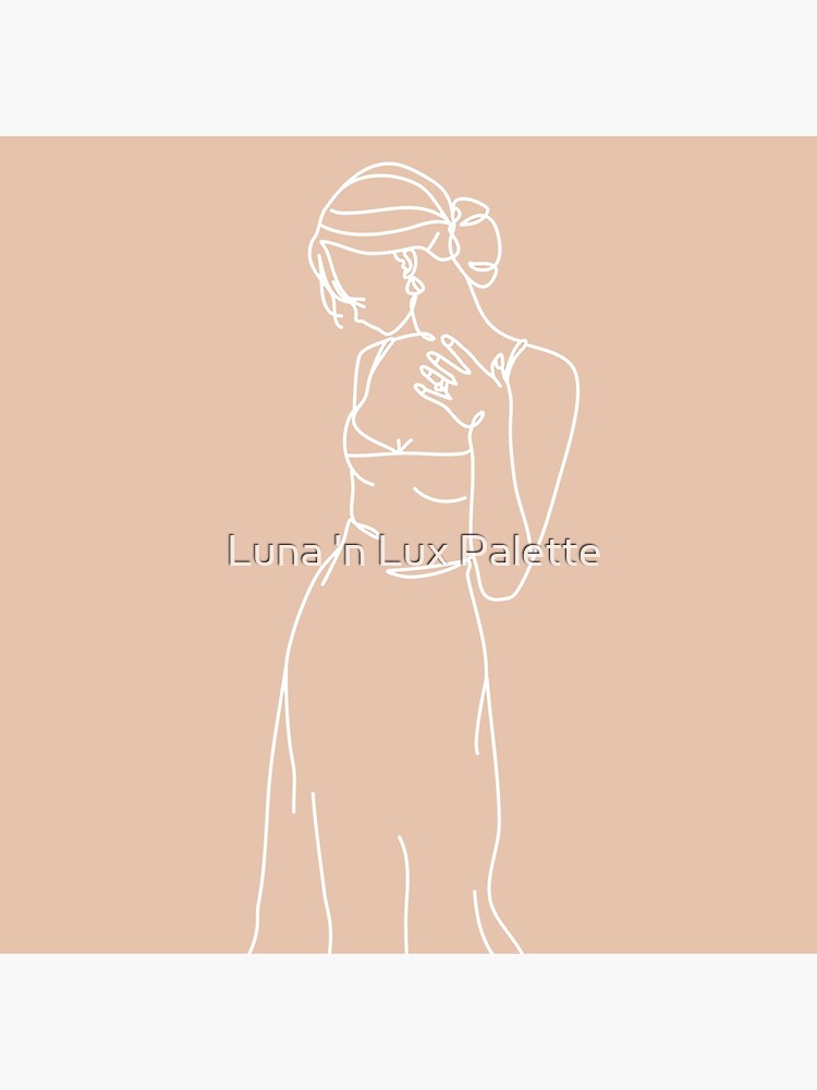 Nude Woman Line Drawing Aesthetic Girl Line Art Elegant Girl Boss