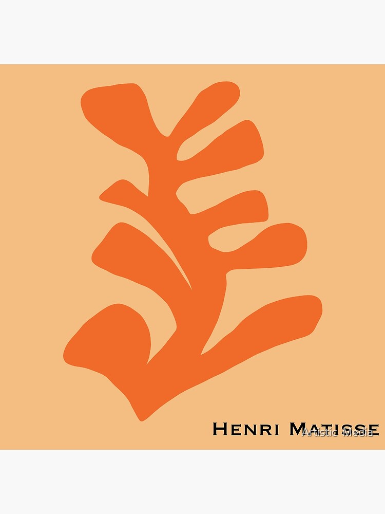 Póster Recorte de hoja de Henri matisse Papier Découpés naranja