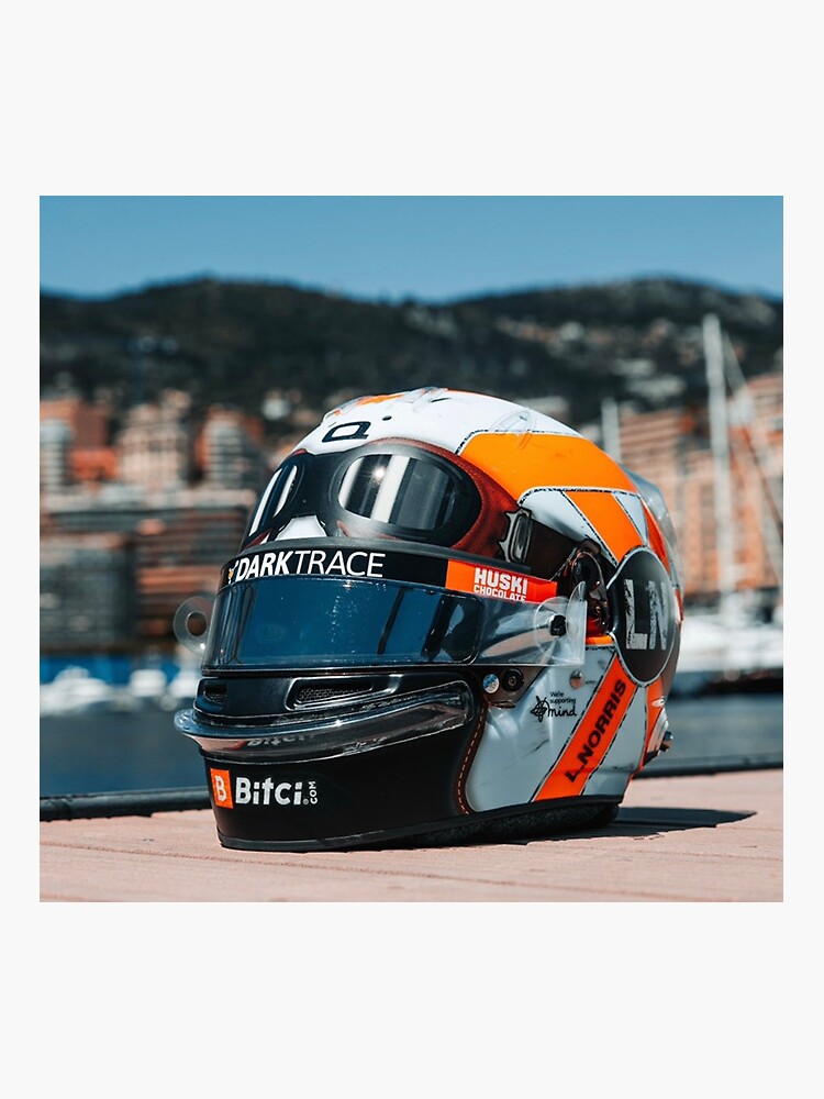 Lando Norris Monaco GP Special Helmet Sticker By Vasy28 Redbubble